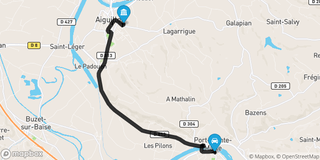 Itinéraire vers Aiguillon