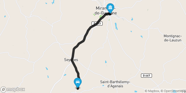 Itinéraire vers Miramont-de-Guyenne