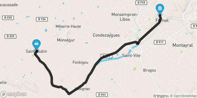 Itinéraire vers Fumel