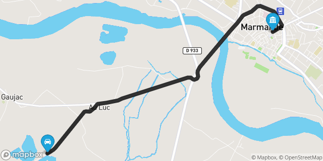 Itinéraire vers Marmande