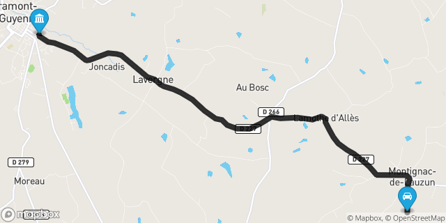 Itinéraire vers Miramont-de-Guyenne
