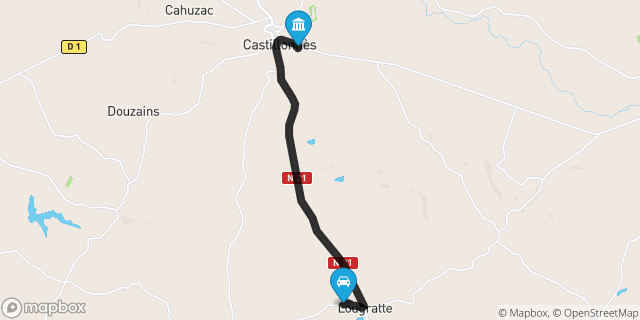 Itinéraire vers Castillonnès