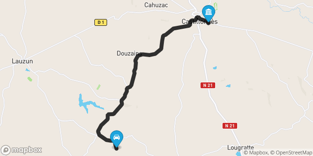 Itinéraire vers Castillonnès