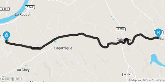 Itinéraire vers Aiguillon