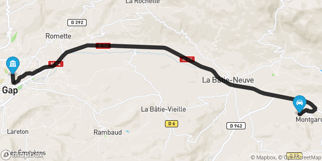 Itinéraire vers Gap