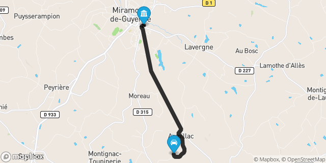Itinéraire vers Miramont-de-Guyenne