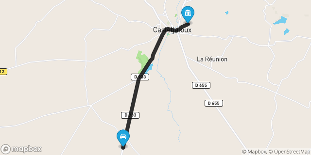Itinéraire vers Casteljaloux