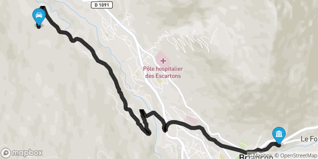 Itinéraire vers Briançon