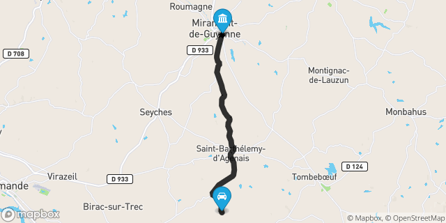 Itinéraire vers Miramont-de-Guyenne