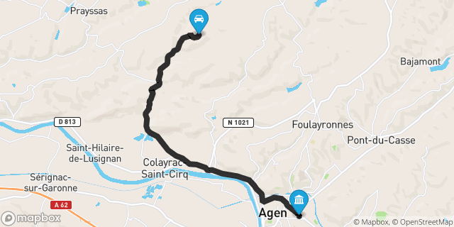 Itinéraire vers Agen
