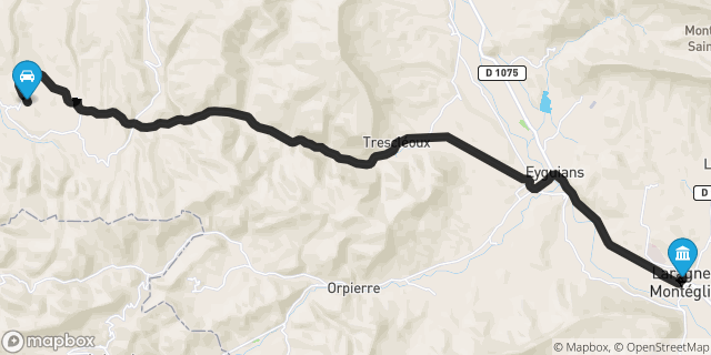 Itinéraire vers Laragne-Montéglin