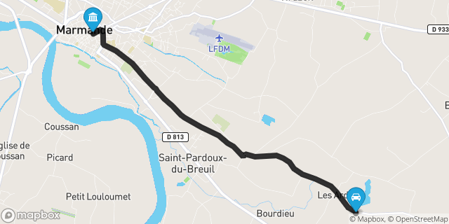 Itinéraire vers Marmande