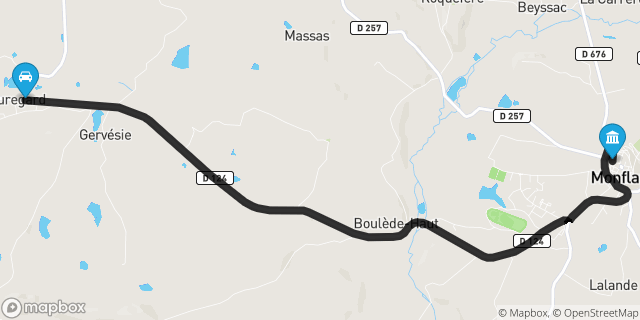 Itinéraire vers Monflanquin