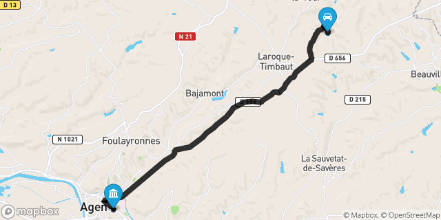 Itinéraire vers Agen