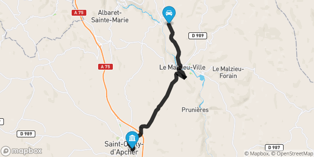 Itinéraire vers Saint-Chély-d'Apcher