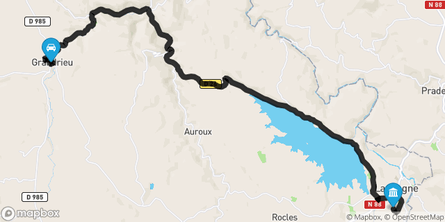 Itinéraire vers Langogne