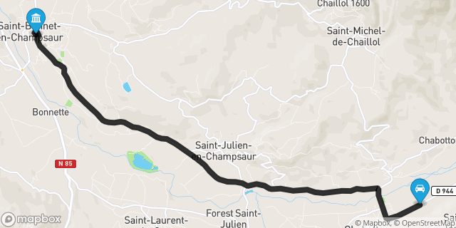 Itinéraire vers Saint-Bonnet-en-Champsaur