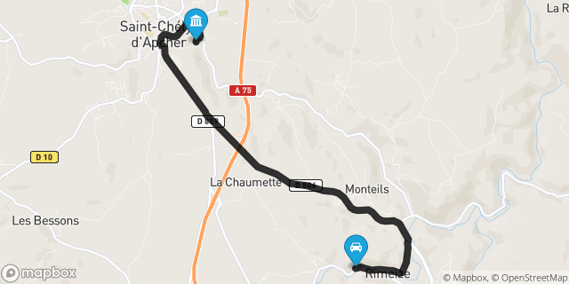 Itinéraire vers Saint-Chély-d'Apcher