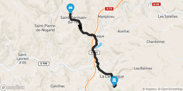 Itinéraire vers La Canourgue