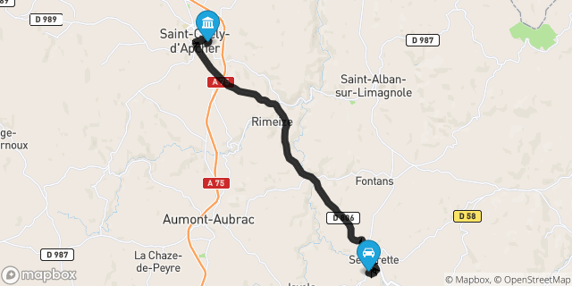 Itinéraire vers Saint-Chély-d'Apcher