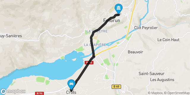 Itinéraire vers Embrun