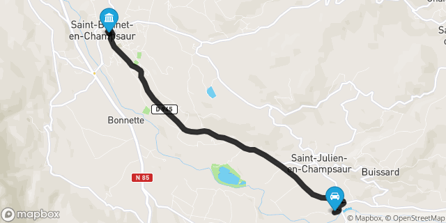 Itinéraire vers Saint-Bonnet-en-Champsaur