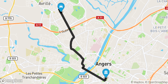 Itinéraire vers Angers