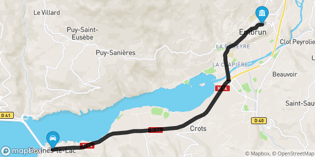 Itinéraire vers Embrun