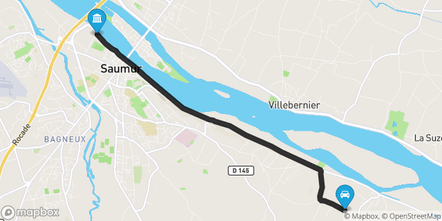 Itinéraire vers Saumur
