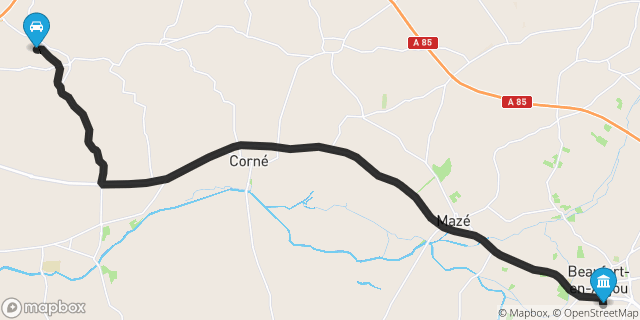 Itinéraire vers Beaufort-en-Vallée