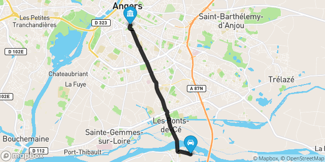 Itinéraire vers Angers
