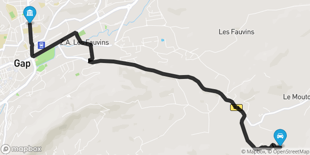 Itinéraire vers Gap