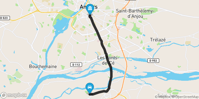 Itinéraire vers Angers