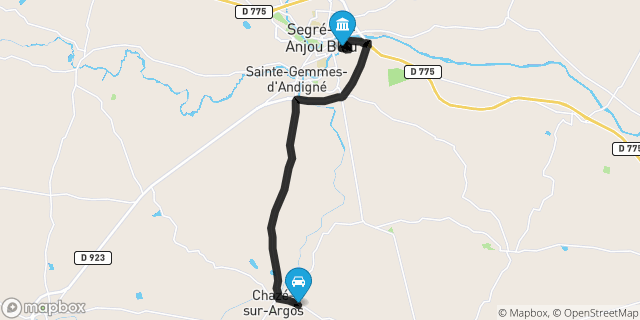 Itinéraire vers Segré