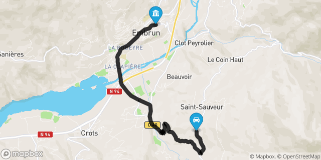Itinéraire vers Embrun