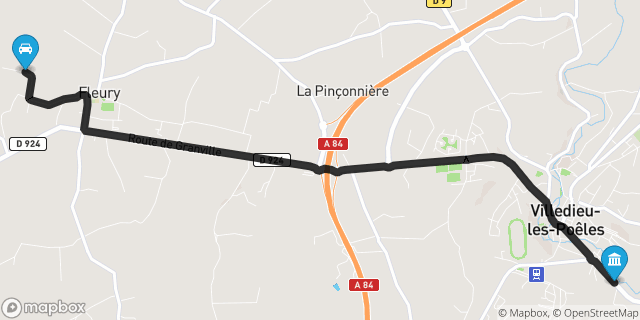 Itinéraire vers Villedieu-les-Poêles
