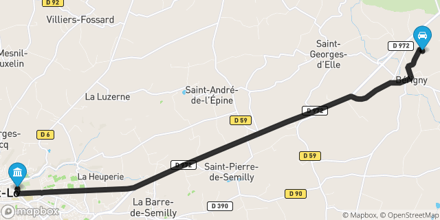 Itinéraire vers Saint-Lô