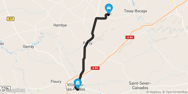 Itinéraire vers Villedieu-les-Poêles