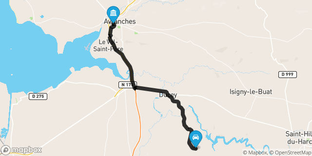 Itinéraire vers Avranches