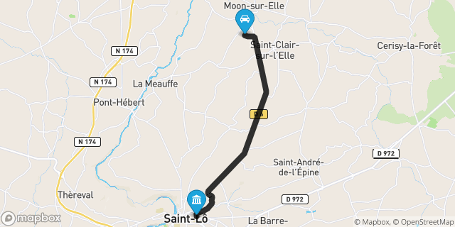 Itinéraire vers Saint-Lô