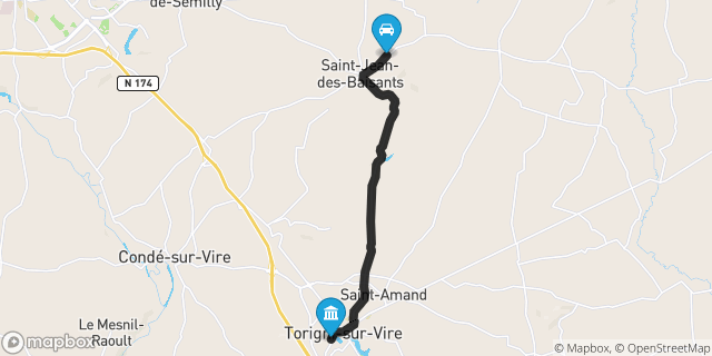 Itinéraire vers Torigni-sur-Vire
