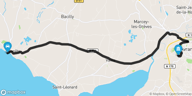 Itinéraire vers Avranches