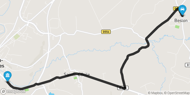 Itinéraire vers Villedieu-les-Poêles