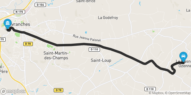 Itinéraire vers Avranches