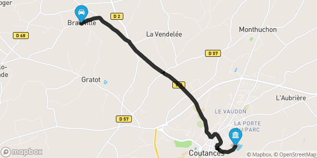 Itinéraire vers Coutances