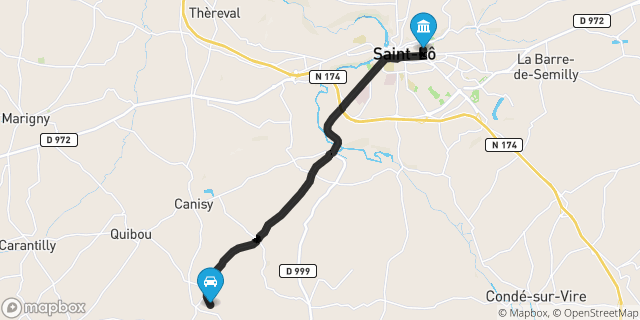Itinéraire vers Saint-Lô