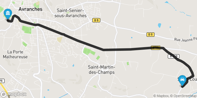 Itinéraire vers Avranches