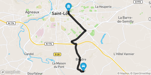 Itinéraire vers Saint-Lô
