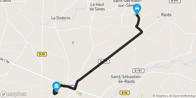 Itinéraire vers Périers