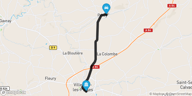 Itinéraire vers Villedieu-les-Poêles